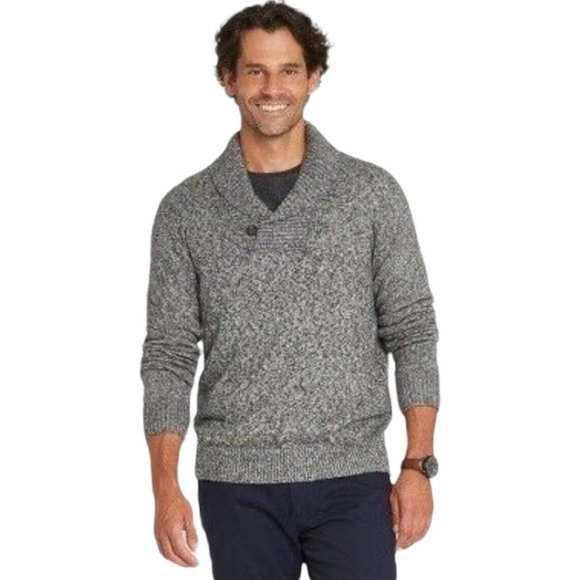 Goodfellow & Co. Other - Goodfellow & Co. Men's Pullover Shawl Soft Knit Sweater Charcoal Gray Comfy